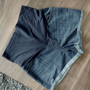 Maternity jean shorts
